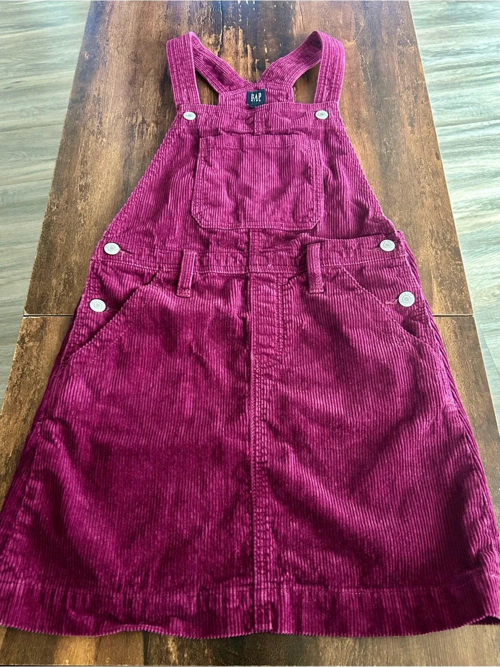 GAP Kids Girls Purple Corduroy Overall Dress - Size L (10-11)